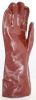 Paire de Gants Pétrolier – Coton enduit PVC rouge manchette 15 cm - Taille 9.5