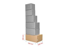 Cartons pour déménagements et stockage - 700 × 500 × 300 – DC = Double cannelure