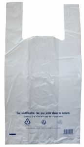 Sacs bretelles BD blanc réutilisables 48 x 60 cm