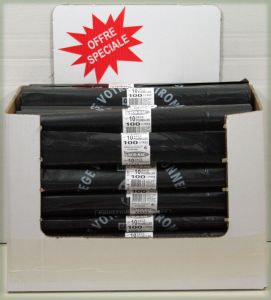 Carton présentoir de 50 rouleaux de 10 sacs de 100 L