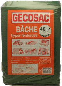 Bâche verte 8x12m 240gr/m² polypropylène tissé enduit polyéthylène