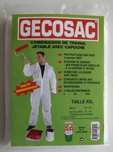 Combinaison de travail jetable avec capuche qualité professionnelle taille XXL