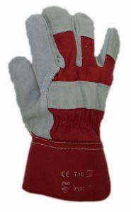 Paire de gants Docker croûte de bovin doublée molleton – Taille 10