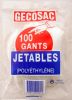 Gants jetables à usage unique (pochette de 100 gants)