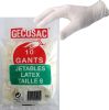 10 gants jetables en latex poudrés taille 8