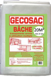 Bâche transparente armée 4x5m 160 gr/m²